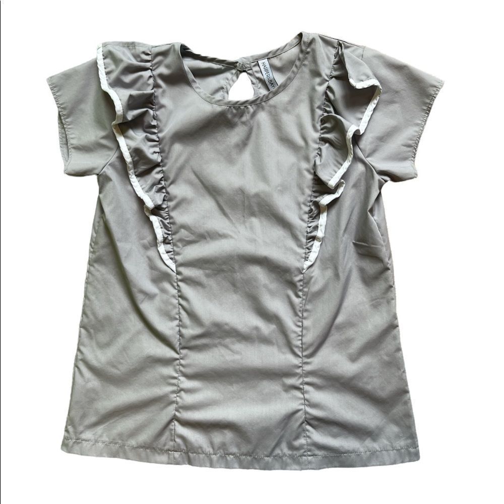 Undercover Mama Harper & Bay Ruffle Top Breastfeeding Shirt Size Small Grey NWOT